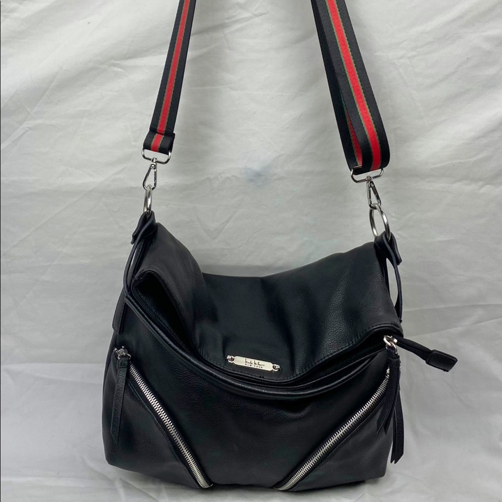 Nicole Miller Purse w/ guitar strap lot bundle set crossbody shoulder bag&strap